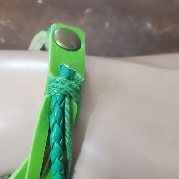 Beaded Bracelet Boho Watch - Butterfly Charm - Green - Picture 3 of 9